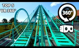 VR 360 Video of Top 5 Roller Coaster Rides 4K Virtual Reality