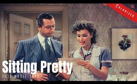 Sitting Pretty 1948 - Colorized Full Movie | Comedy Film | Robert Young, Maureen O'Hara | Subtitled